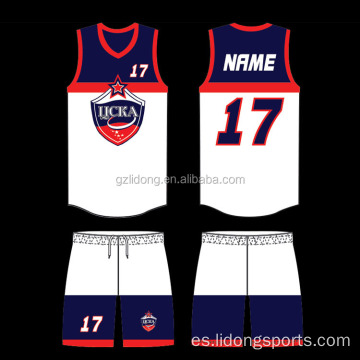 Uniforme de camiseta de baloncesto juvenil de nuevo diseño personalizado